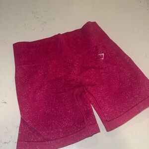 Gymshark Women's Maroon-Pink High-Rise Athletic Shorts
